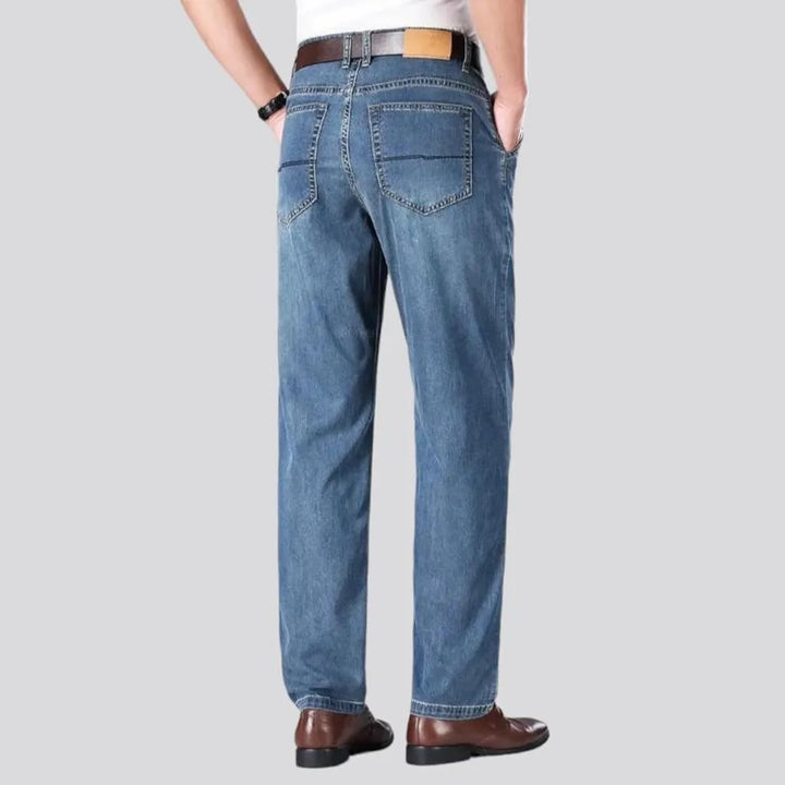 Whiskered men's straight jeans