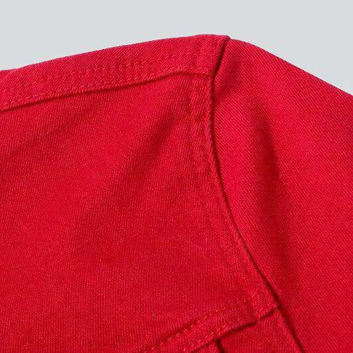 Fancy color men's denim jacket