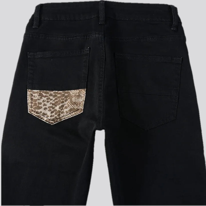 Skinny ripped boho style jeans for men