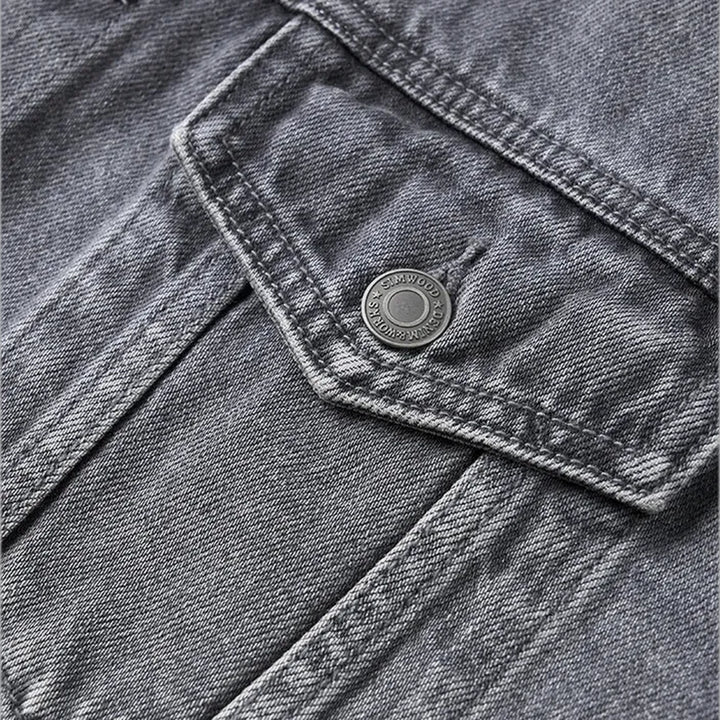 Classic faded men's jeans trucker jacket