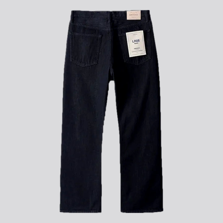 Mid-rise thick warm men's jeans
