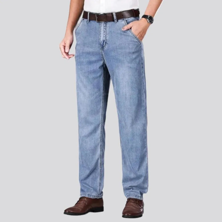 Whiskered men's straight jeans
