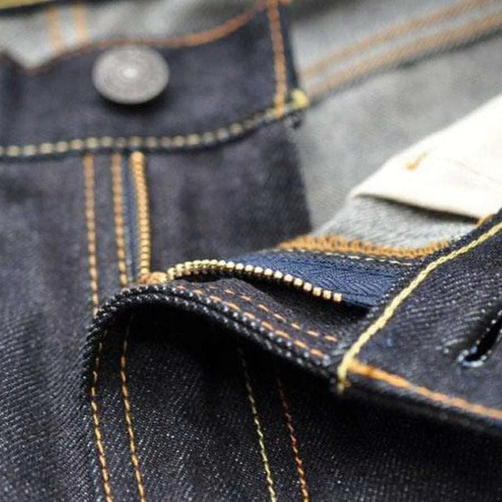 High-quality indigo men's jeans