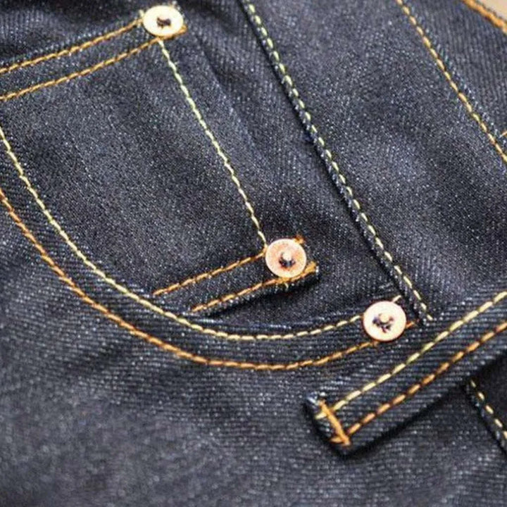High-quality indigo men's jeans