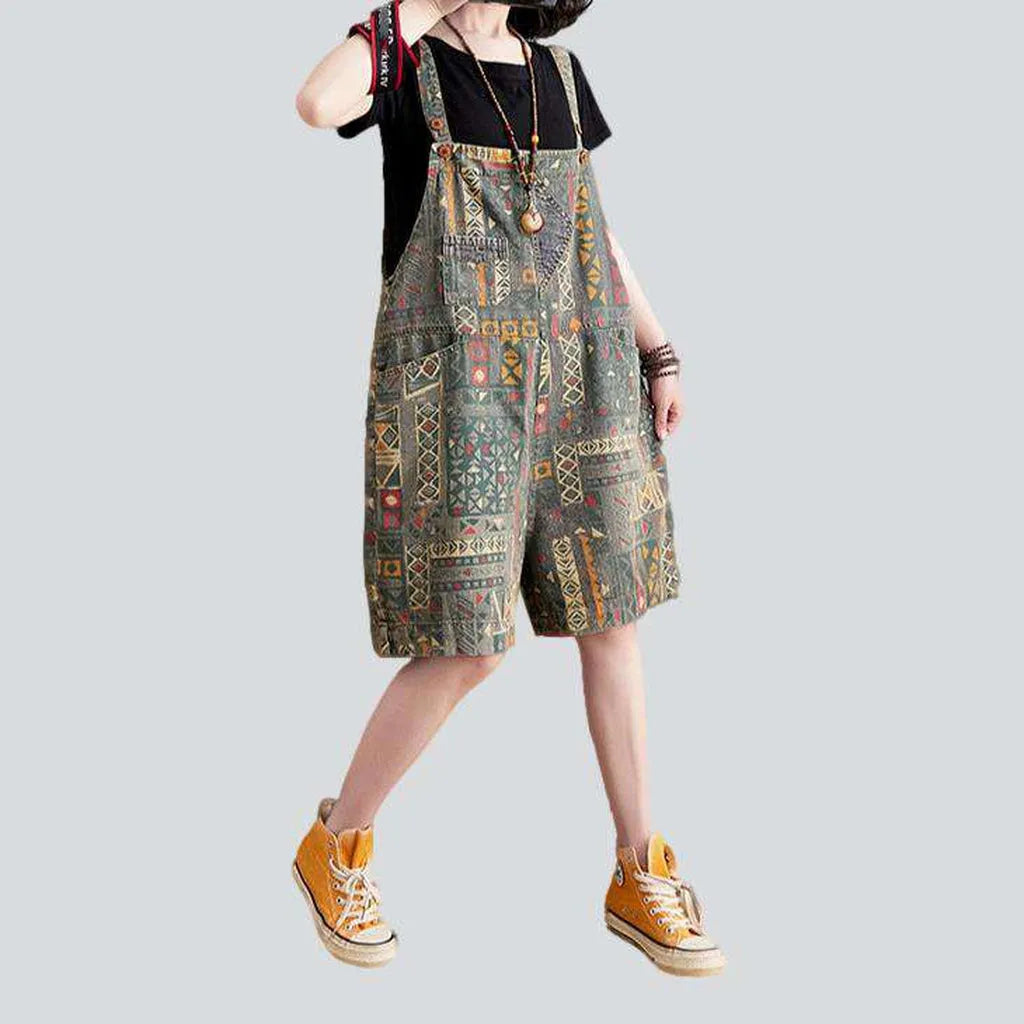 Women's painted jeans overall shorts | Jeans4you.shop