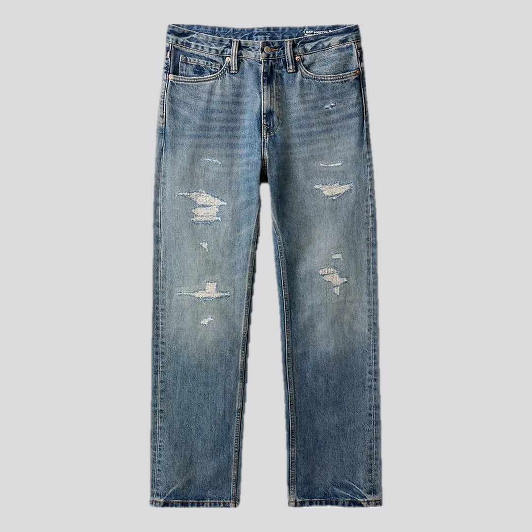 90s style straight fit men's jeans