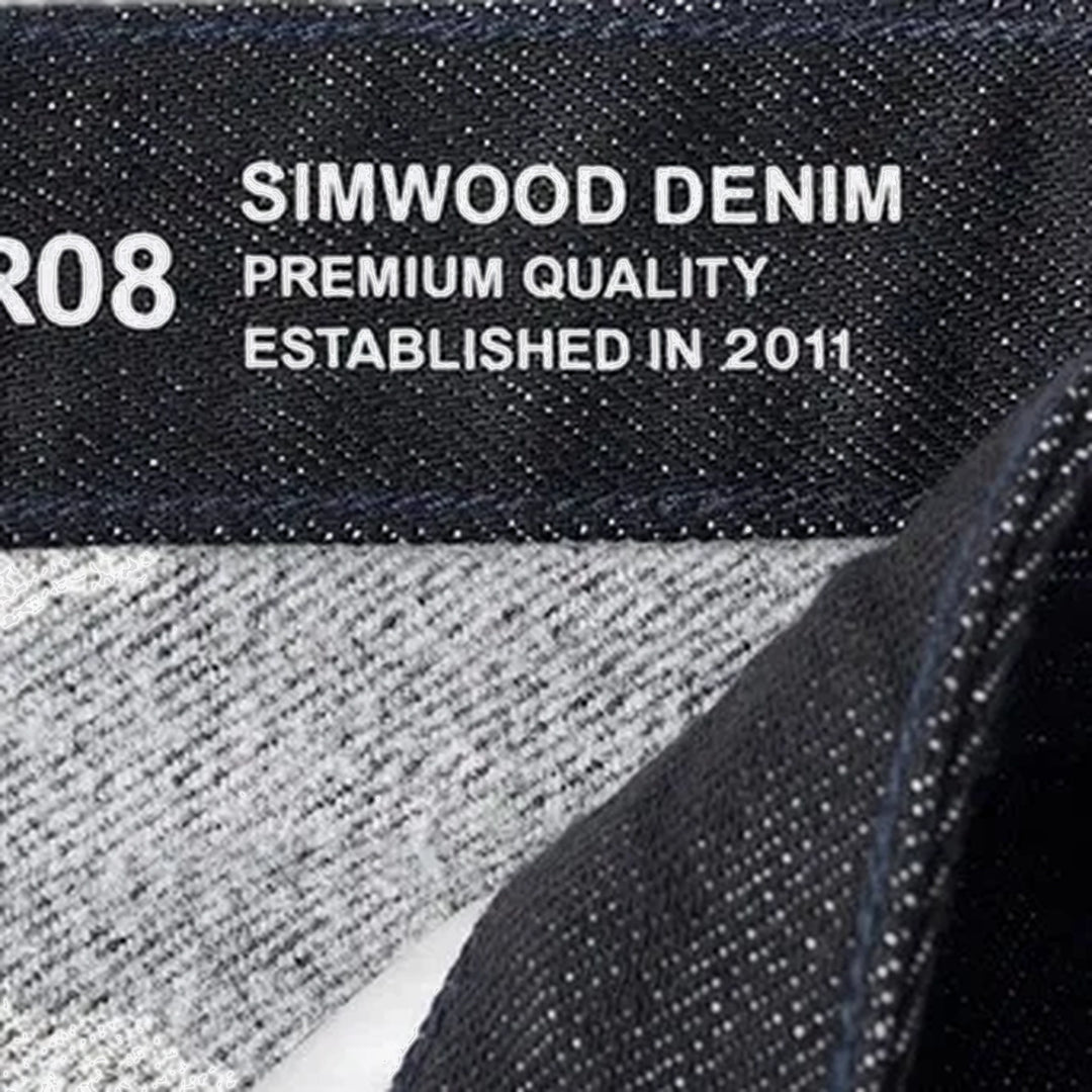 Mid-rise thick warm men's jeans