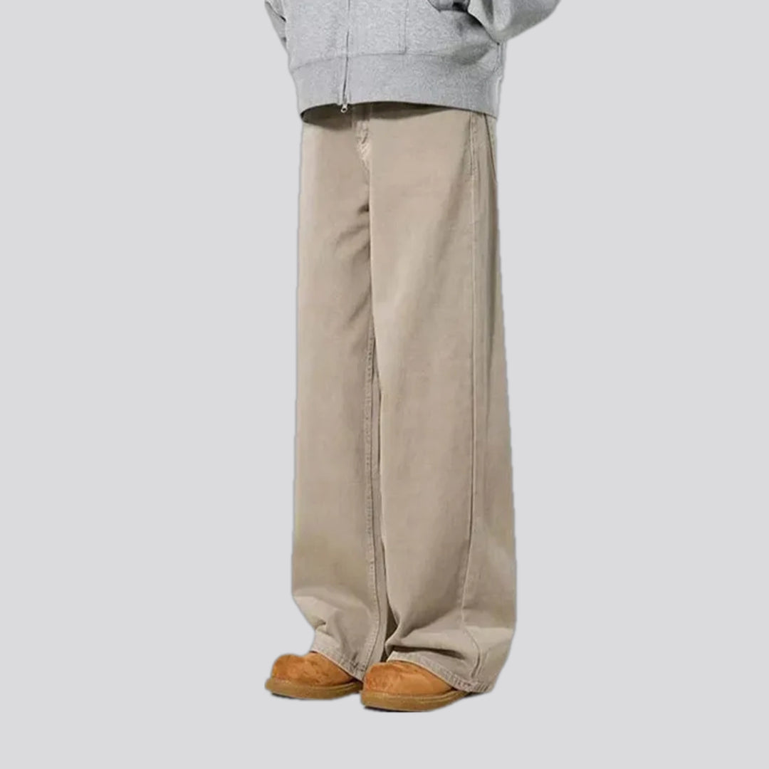 Fashionable mid rise men's jeans pants