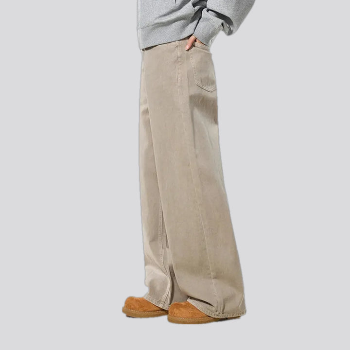 Fashionable mid rise men's jeans pants