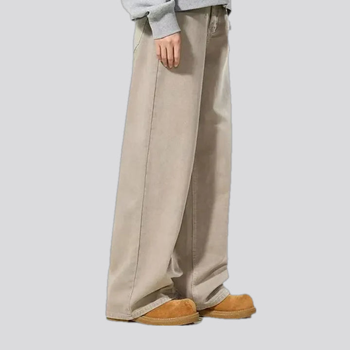 Fashionable mid rise men's jeans pants