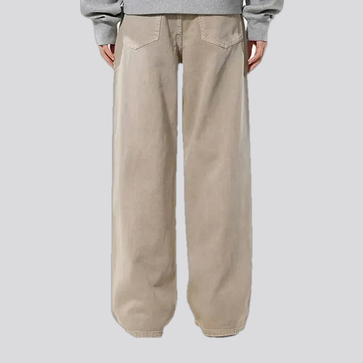 Fashionable mid rise men's jeans pants